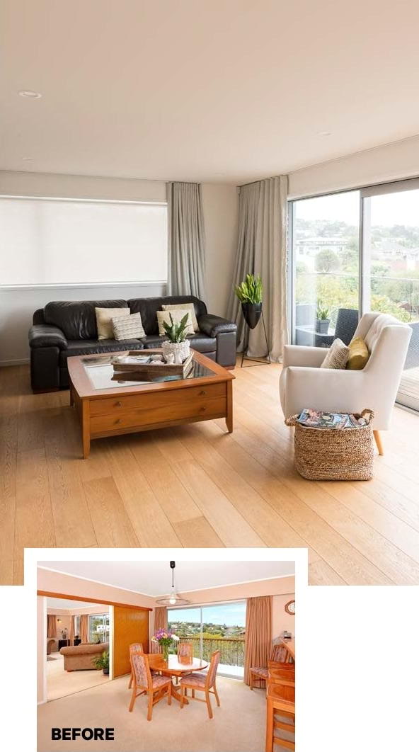 Auckland home makeover living room